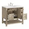 James Martin Vanities 36'' Single Vanity, Whitewashed Oak w/ 3 CM White Zeus Quartz Top 330-V36-WWO-3WZ - alternate 2